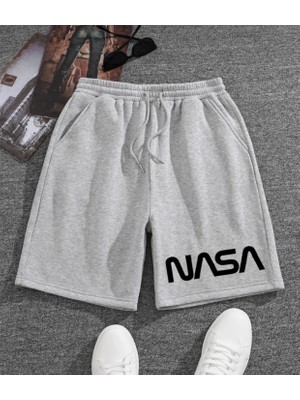 Punix Kids Özel Üretim Nasa Baskılı Kız-Erkek Çocuk Çift Cep Yeni Trend Bermuda Şort