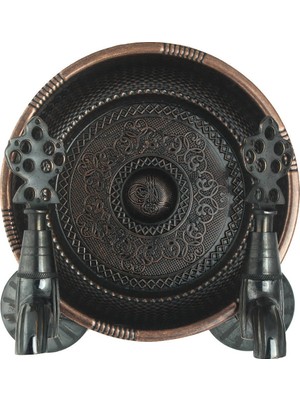 vitrinbanyo Ikili Osmanlı Musluğu ve Hamam Tası Bakır Eskitme