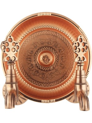 vitrinbanyo Ikili Osmanlı Musluğu ve Hamam Tası Bakır