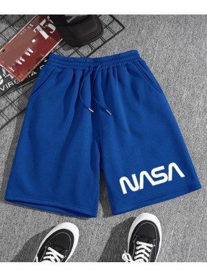 Punix Kids Özel Üretim Nasa Baskılı Kız-Erkek Çocuk Çift Cep Yeni Trend Bermuda Şort