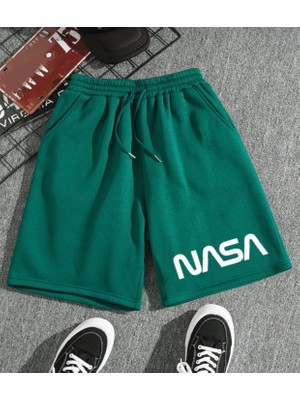 Punix Kids Özel Üretim Nasa Baskılı Kız-Erkek Çocuk Çift Cep Yeni Trend Bermuda Şort