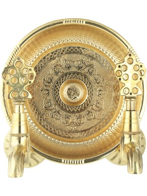vitrinbanyo Ikili Osmanlı Musluğu ve Hamam Tası Gold Altın