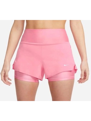 Nike Dri-Fit Swift Mid-Rise 8cm (Approx.) 2-In-1 Running Pembe Kadın Şort DX1029-611