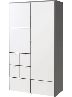 IKEA Gri Modern Kapaklı Gardırop