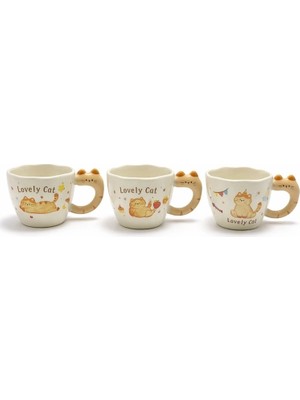 Marsilyan 3D Kedi Figürlü Kupa Bardak ALK5036