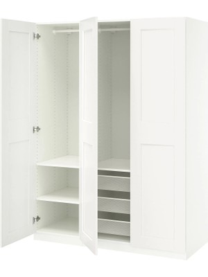 IKEA Beyaz Şık Kapaklı Gardırop