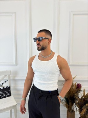 Elku Moda Yumuşak Dokulu Ter Emici Spor Atlet  Pamuk Slim Fit Fitilli ve Şık Spor Atlet