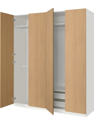 IKEA Beyaz Sağlam Kapaklı Gardırop