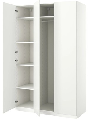IKEA Beyaz Şık Kapaklı Gardırop