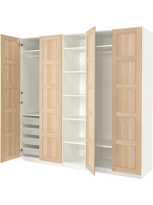 IKEA Beyaz Fonksiyonel Kapaklı Gardırop