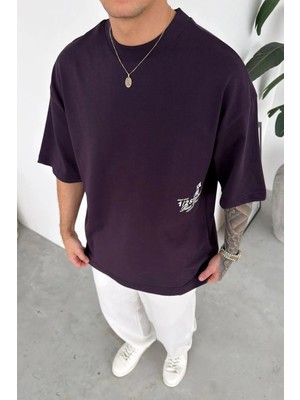 HAFKA Mor Studios Baskılı Premium Oversize Tişört