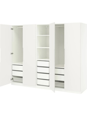 IKEA Beyaz Şık Kapaklı Gardırop
