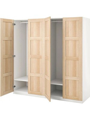 IKEA Beyaz Sağlam Kapaklı Gardırop