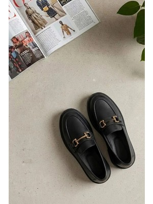 Ayakkabı Fuarı Elit MY-744C Kadın Hakiki Deri Casual Ayakkabı Siyah