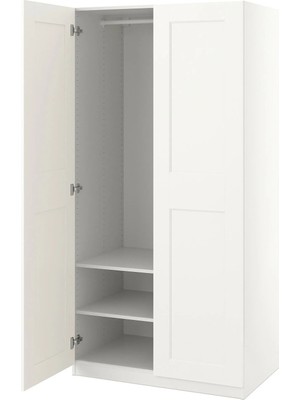 IKEA Beyaz Fonksiyonel Kapaklı Gardırop