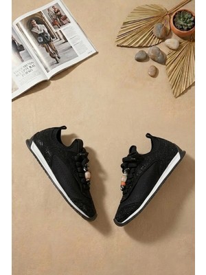 Ayakkabı Fuarı Elit BTFLRPR-S208-1 Kadın Klasik Sneaker Siyah