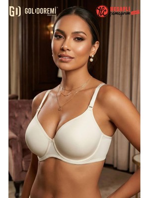 Le Jardin Premium Kadın Mikro Kaplı Silikonlu Push Up Dolgulu Destekli Balenli Yumuşak Kutulu Tekli Sütyen