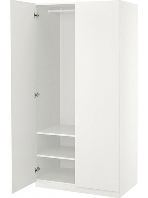 IKEA Beyaz Şık Kapaklı Gardırop