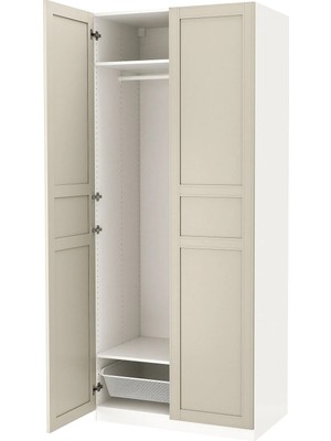 IKEA Beyaz Modern Kapaklı Gardırop