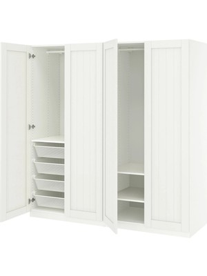 IKEA Beyaz Şık Kapaklı Gardırop