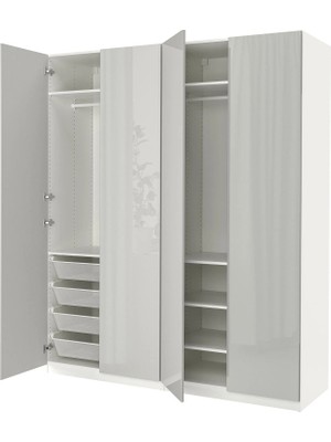 IKEA Beyaz Geniş Kapaklı Gardırop
