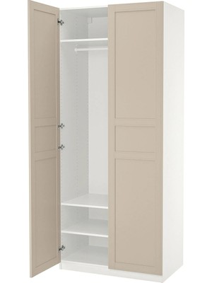 IKEA Beyaz Sağlam Kapaklı Gardırop