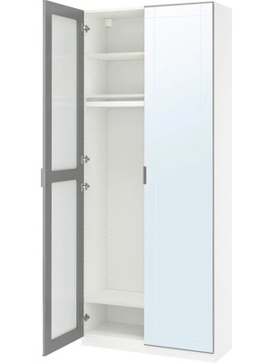 IKEA Beyaz Sağlam Kapaklı Gardırop