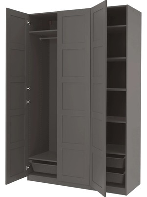 IKEA Koyu Gri Ferah Kapaklı Gardırop