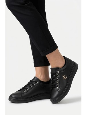 Ayakkabı Fuarı Elit BTFLRMRC-5400 Kadın Klasik Sneaker Siyah