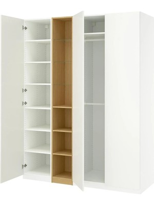 IKEA Beyaz Sağlam Kapaklı Gardırop