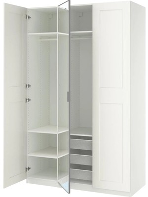 IKEA Beyaz Şık Kapaklı Gardırop