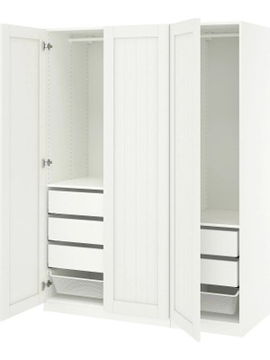 IKEA Beyaz Fonksiyonel Kapaklı Gardırop