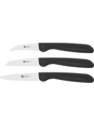 Indispensablely Zwilling 38115001 Sebze Bıçağı Seti, 3 Parçalı, Plastik, Siyah