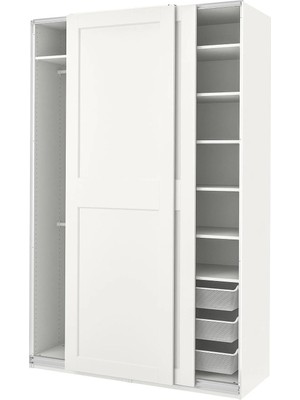 IKEA Beyaz Fonksiyonel Kapaklı Gardırop
