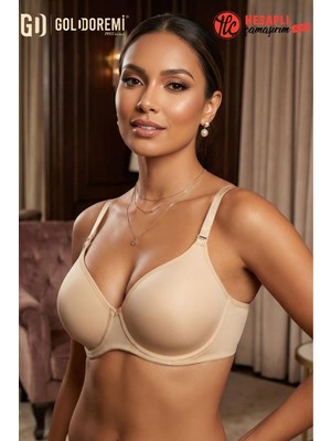 Le Jardin Premium Kadın Mikro Kaplı Silikonlu Push Up Dolgulu Destekli Balenli Yumuşak Kutulu Tekli Sütyen