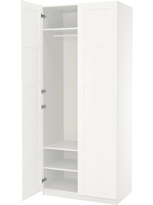 IKEA Beyaz Şık Kapaklı Gardırop