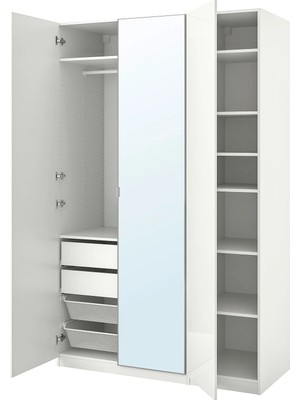 IKEA Beyaz Fonksiyonel Kapaklı Gardırop