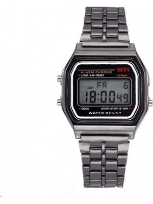 Toz Vintage Calista Gri Metal Kordon Dijital Klasik Unisex Vintage Retro Saat
