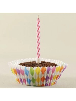 İsmiyle Al Pasta Mumu - Sönmeyen Mum - 10 Adet - Tekrar Yanan Mum