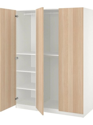 IKEA Beyaz Sağlam Kapaklı Gardırop