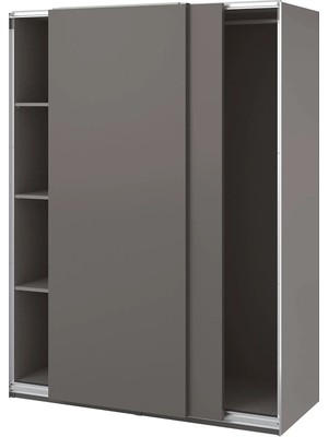 IKEA Koyu Gri Sağlam Kapaklı Gardırop