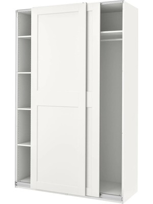 IKEA Beyaz Sağlam Kapaklı Gardırop