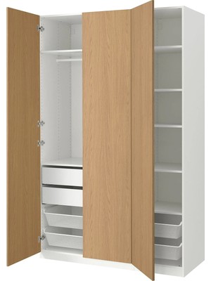 IKEA Beyaz Fonksiyonel Kapaklı Gardırop