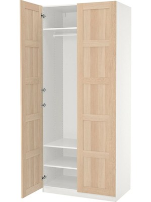 IKEA Beyaz Modern Kapaklı Gardırop