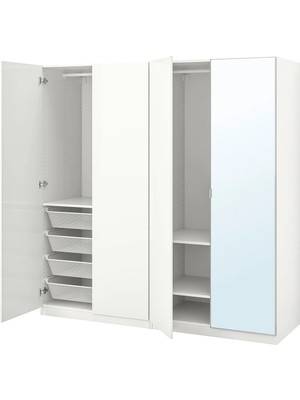 IKEA Beyaz Ferah Kapaklı Gardırop