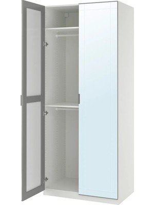 IKEA Beyaz Sağlam Kapaklı Gardırop