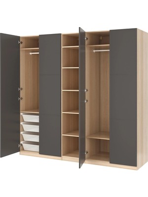 IKEA Meşe Ferah Kapaklı Gardırop