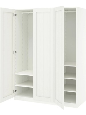 IKEA Beyaz Sağlam Kapaklı Gardırop