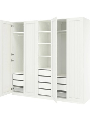 IKEA Beyaz Geniş Kapaklı Gardırop