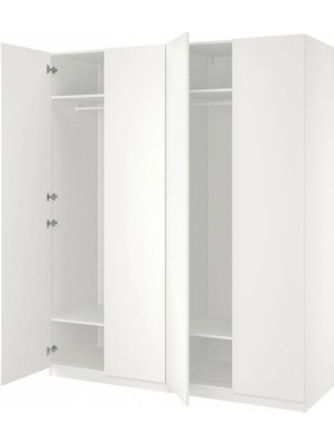 IKEA Beyaz Sağlam Kapaklı Gardırop